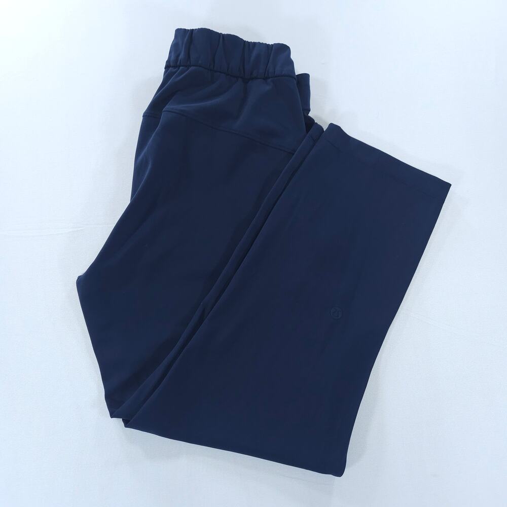 Lululemon Womens Size 4 Navy Nylon Lycra Pull-On Slim Taper Pant Drawstring
